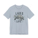 Printify T-Shirt Living With The Turtle Lake Life Jersey Short Sleeve Tee - Soft Cotton Classic Nature Great Gift, Husband Gift, Wife Gift Fishing Shirt