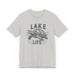 Printify T-Shirt Living With The Turtle Lake Life Jersey Short Sleeve Tee - Soft Cotton Classic Nature Great Gift, Husband Gift, Wife Gift Fishing Shirt