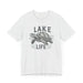 Printify T-Shirt Living With The Turtle Lake Life Jersey Short Sleeve Tee - Soft Cotton Classic Nature Great Gift, Husband Gift, Wife Gift Fishing Shirt