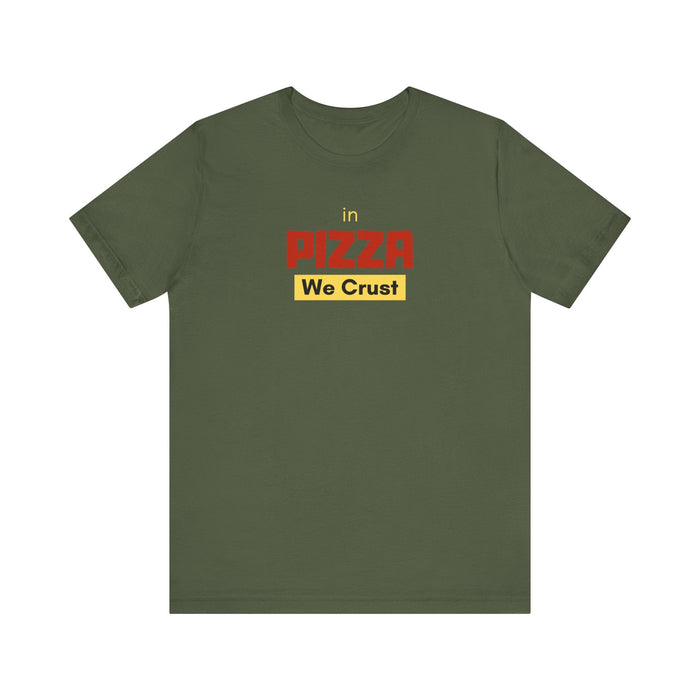 Printify T-Shirt Military Green / S Funny Pizza Shirt Pizza Shirt Retro Pizza T Shirt Shirts for Men Women Guys Cool Graphic Tee Gift, Mens Gift, Womens Gift