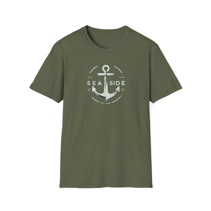 Printify T-Shirt Military Green / S Stylish Nautical Seaside Anchor Tee | Unisex Soft-Style Comfort Shirt Great Gift, Husband Gift, Boyfriend Gift, Boat shirt