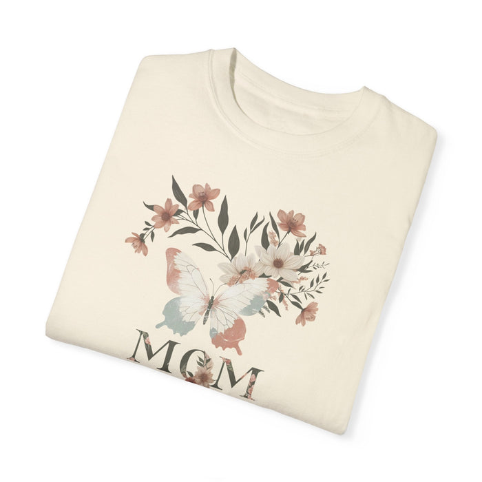 Printify T-Shirt Mom Life in Full Bloom Soft Colored Boho Inspired Garment-Dyed T-shirt Great Gift, Mom Gift, Mothers Day Gift, Wife Gift, Sister Gift