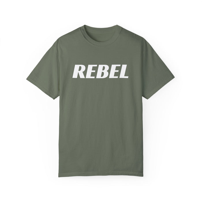 Printify T-Shirt Moss / S Rebel Tee, Feminist Womens Rights Advocate Tee Rebel Unisex Comfort Colors 1717 Garment-Dyed T-Shirt Womens Tshirt Great Gift Idea