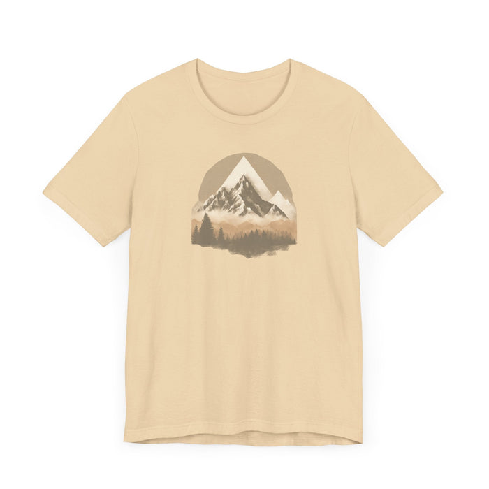 Printify T-Shirt Mountain Escape Get Lost in Nature Unisex Jersey Short Sleeve Tee Great Gift, Dad Gift, Husband Gift, Boyfriend Gift, Camping Tshirt