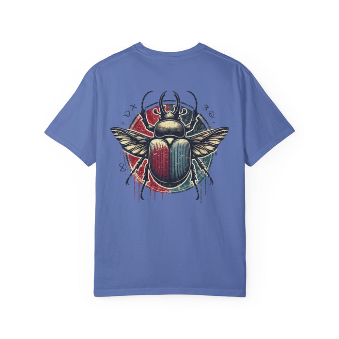 Printify T-Shirt Mystic Blue / S Mystic Beetle Design Unisex Comfort Colors Garment-Dyed T-Shirt | Relaxed Fit & Durable