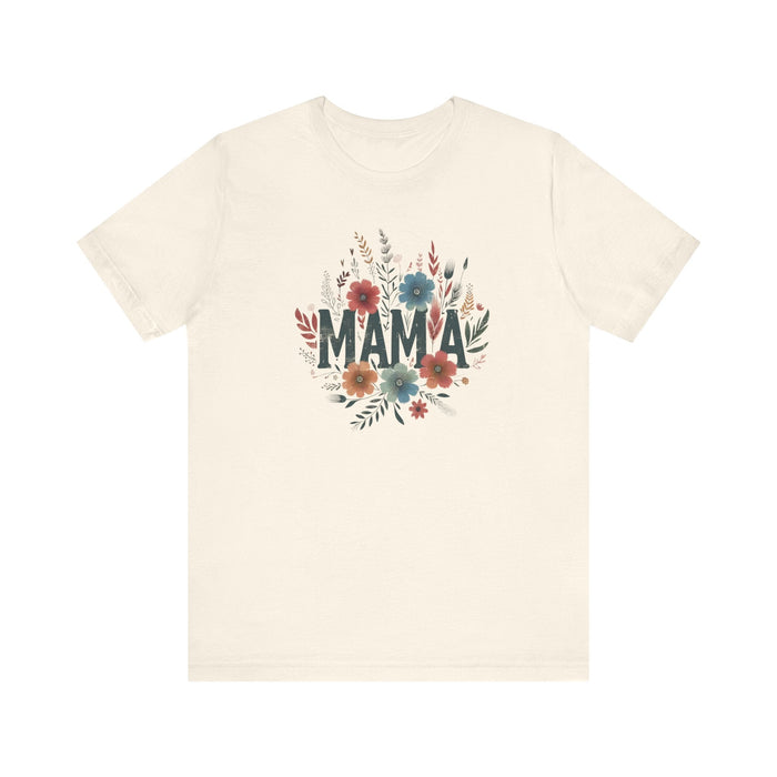 Printify T-Shirt Natural / S Boho Wildflower Mama: Embrace Nature in Style with our Comfy Tee!