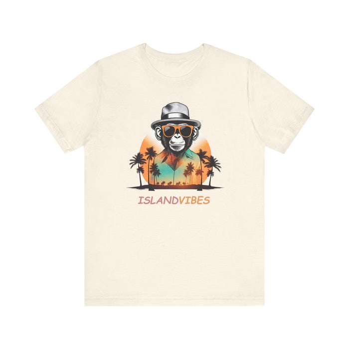 Printify T-Shirt Natural / S Island Monkey Business: Unisex Tee for Tropical Vibes! Great Gift