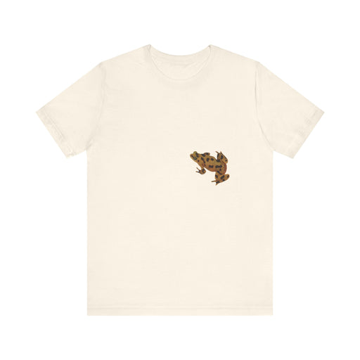 Printify T-Shirt Natural / S Panamanian Golden Frogs Tee - Our Rainforest Natives of Panama Frog Short, Animal Shirt, Endangered Species Gift Idea Mens Gift, Womens Gift