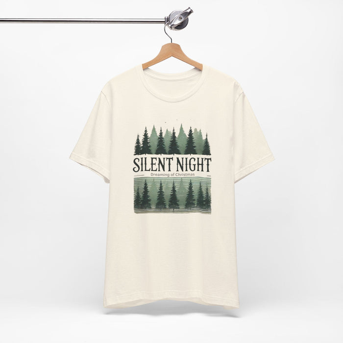 Printify T-Shirt Natural / XS Silent Night Dreaming of Christmas Graphic T-Shirt | Unisex Jersey Short Sleeve Tee