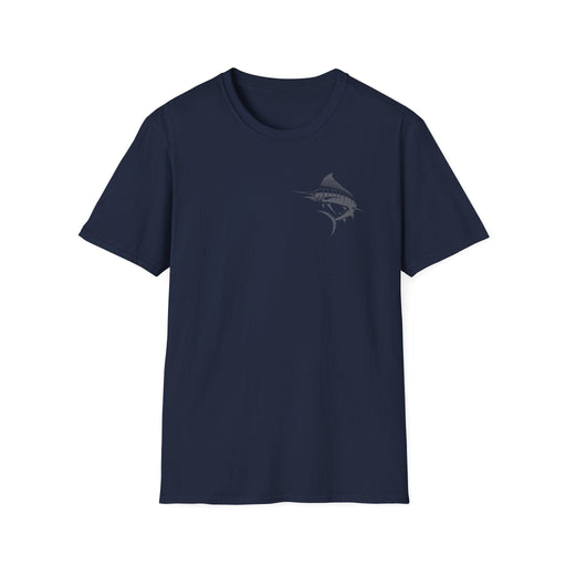 Printify T-Shirt Navy / S Big Game Fishing T-Shirt | Unisex Soft-Style Comfort Tee Husband Gift, Marlin Tshirt, Boyfriend Gift, Wife Gift, Girlfriend Gift, Nautical