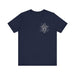 Printify T-Shirt Navy / S Classic Unisex Jersey Tee with Cross on the Chest: Comfortable & Stylish Tshirt