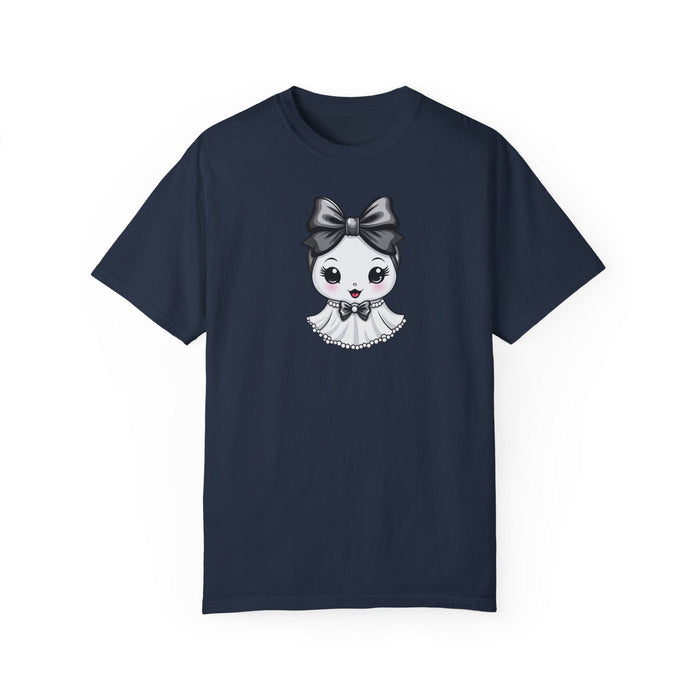 Printify T-Shirt Navy / S Ghostly Glam: A Hauntingly Stylish Tee Comfort Colors Halloween Tshirt Great Gift Idea Womens Gift Cotton Tee