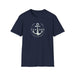 Printify T-Shirt Navy / S Stylish Nautical Seaside Anchor Tee | Unisex Soft-Style Comfort Shirt Great Gift, Husband Gift, Boyfriend Gift, Boat shirt