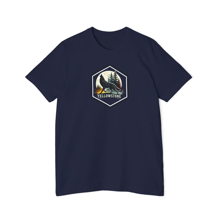 Printify T-Shirt Navy / XS Yellowstone National Park Predator Eyes T-Shirt Athletic Heather Ringspun Cotton