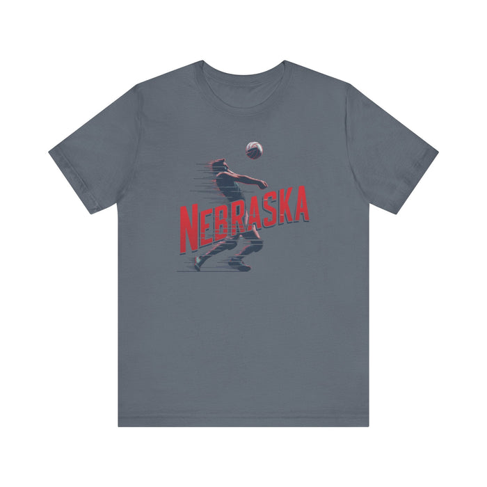 Printify T-Shirt Nebraska Volleyball Victory Unisex Jersey Short Sleeve Tee Great Gift, Team Sports, College Sports, Son Gift, Daughter Gift, Husband Gift