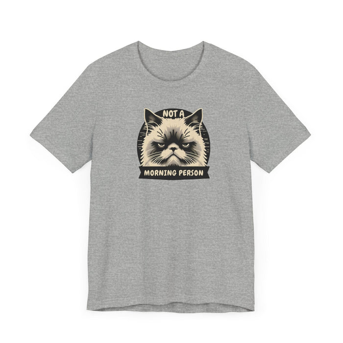 Printify T-Shirt Not a Morning Person? Join the Grumpy Cat Club with this Graphic Tee