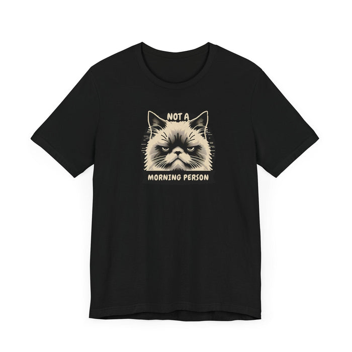 Printify T-Shirt Not a Morning Person? Join the Grumpy Cat Club with this Graphic Tee