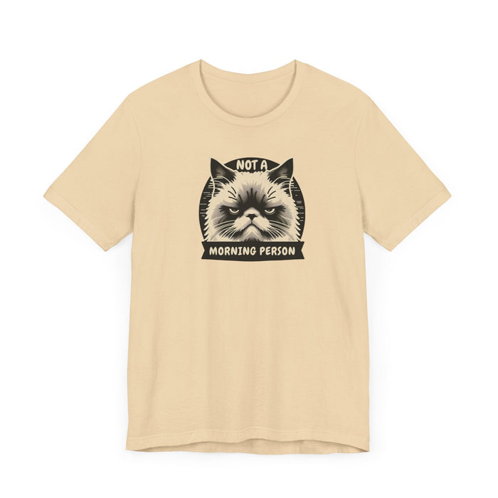 Printify T-Shirt Not a Morning Person? Join the Grumpy Cat Club with this Graphic Tee