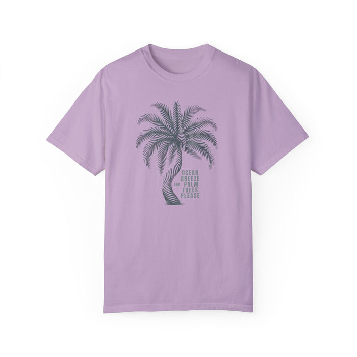 Printify T-Shirt Orchid / S Ocean Breeze & Palm Trees: Customize Your Comfort with Our Cozy Cotton Tee Great Gift Tshirt