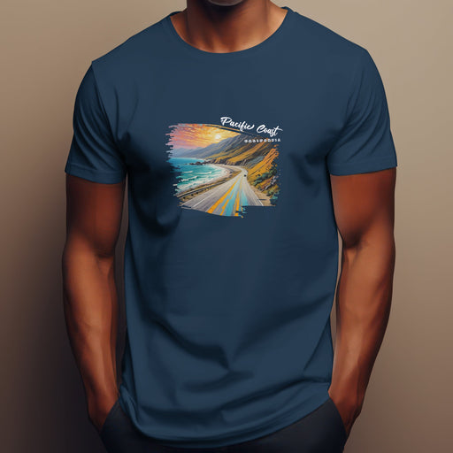 Printify T-Shirt Pacific Coast Highway California T-Shirt  Ride the Waves of Adventure!