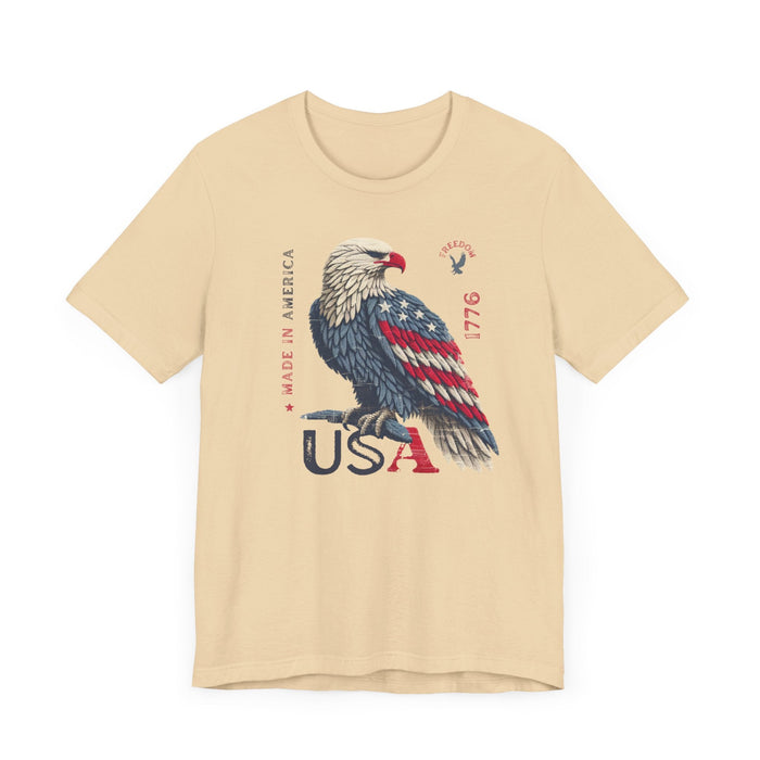 Printify T-Shirt PATRIOTIC USA Made in America 1776 Unisex Jersey Short Sleeve Tee 4th of July, Labor Day, Memorial Day