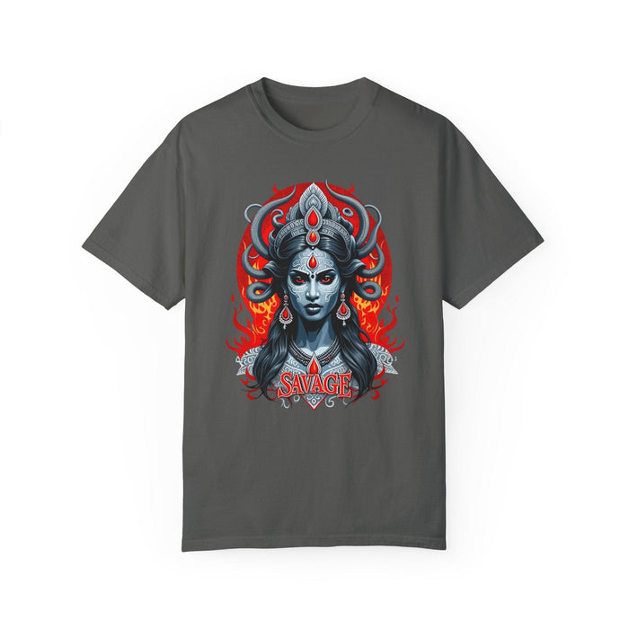 Printify T-Shirt Pepper / S Kali the Destroyer Hindu Goddess SAVAGE Unisex Garment-Dyed T-Shirt Comfort Colors Great Gift Idea Stylish and Trending