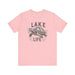 Printify T-Shirt Pink / S Living With The Turtle Lake Life Jersey Short Sleeve Tee - Soft Cotton Classic Nature Great Gift, Husband Gift, Wife Gift Fishing Shirt