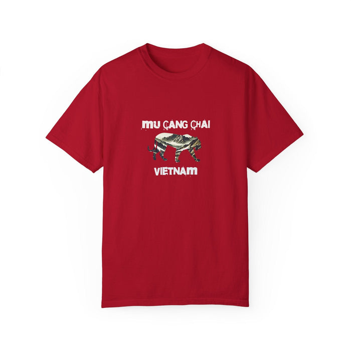 Printify T-Shirt Red / S Mu Cang Chai, Vietnam T-Shirt Comfortable Travel & Outdoor Adventure Tee