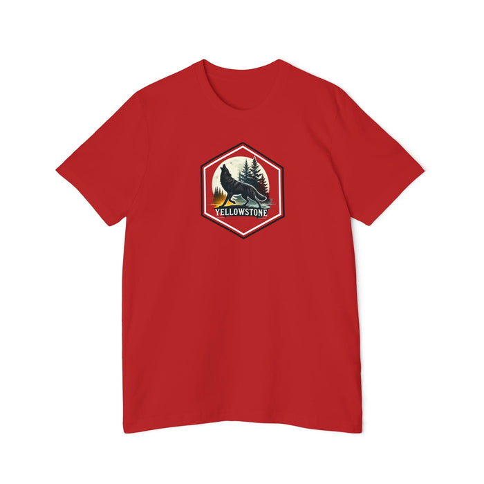 Printify T-Shirt Red / XS Yellowstone National Park Predator Eyes T-Shirt Athletic Heather Ringspun Cotton