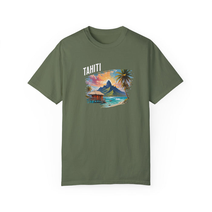 Printify T-Shirt Sage / S Tahiti Vacation T-Shirt  Embrace Island Vibes  Description