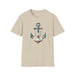 Printify T-Shirt Sand / S Patriotic Tee Stylish Nautical Seaside Anchor Tee | Unisex Soft-Style Comfort Shirt Great Gift, Husband Gift, Boyfriend Gift, Boat shirt