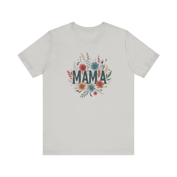 Printify T-Shirt Silver / S Boho Wildflower Mama: Embrace Nature in Style with our Comfy Tee!