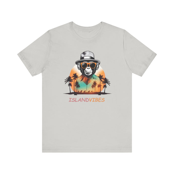 Printify T-Shirt Silver / S Island Monkey Business: Unisex Tee for Tropical Vibes! Great Gift