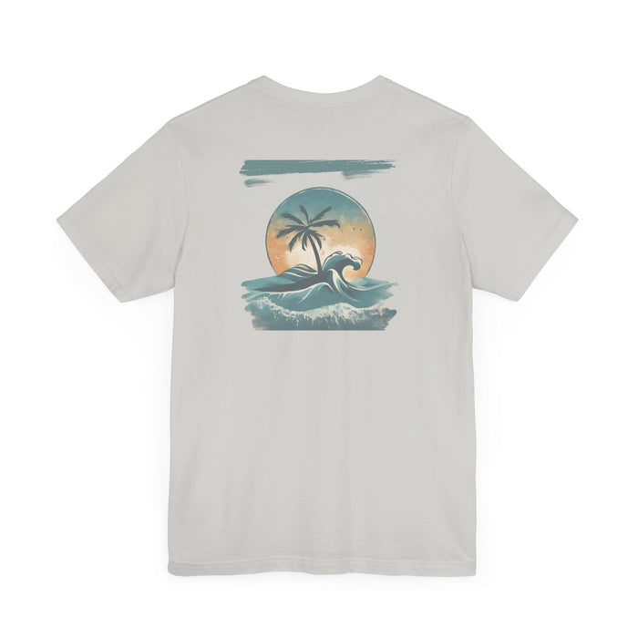 Printify T-Shirt Silver / S Tropical Oasis Paradise Tee - Perfect Gift! Boyfriend Gift, Girlfriend Gift, Husband Gift, Wife Gift, Beach Shirt, Vacation Tshirt