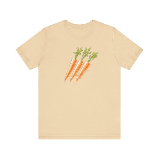 Printify T-Shirt Soft Cream / S Carrot Crush Garden Fresh Vibes Tee Graphic Tee Shirt for Women Minimalist Foodie Cook Baker Hiking Camping Botanical Gardner