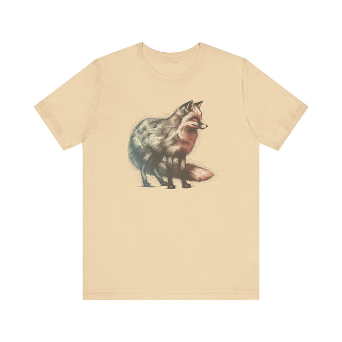 Printify T-Shirt Soft Cream / S Fox of Many Hues Artistic Twist for the Nature Lovers Unisex Jersey Short Sleeve Tee Great Gift, Womens Gift, Husband Gift, Camping Tshirt