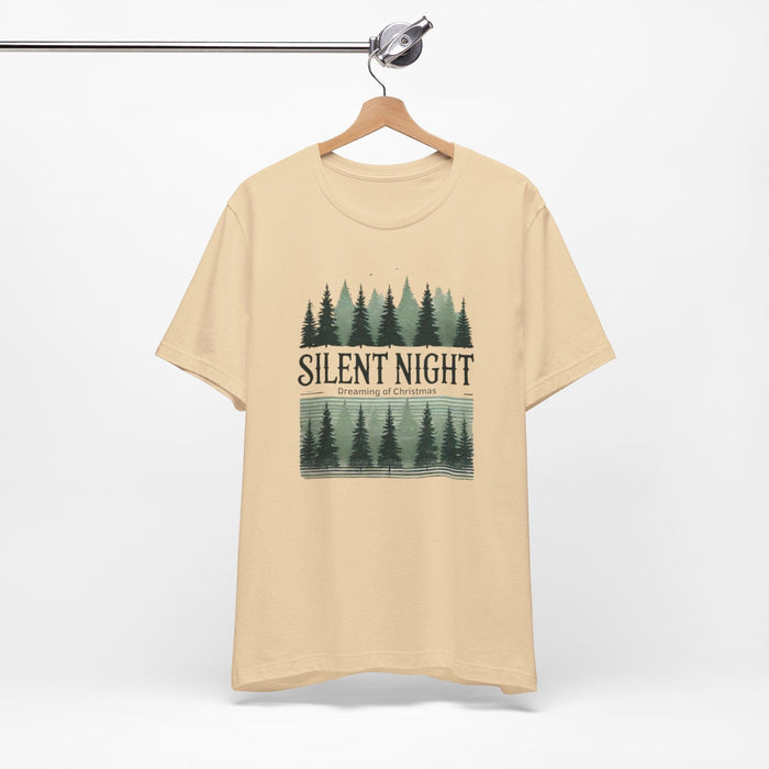 Printify T-Shirt Soft Cream / XS Silent Night Dreaming of Christmas Graphic T-Shirt | Unisex Jersey Short Sleeve Tee