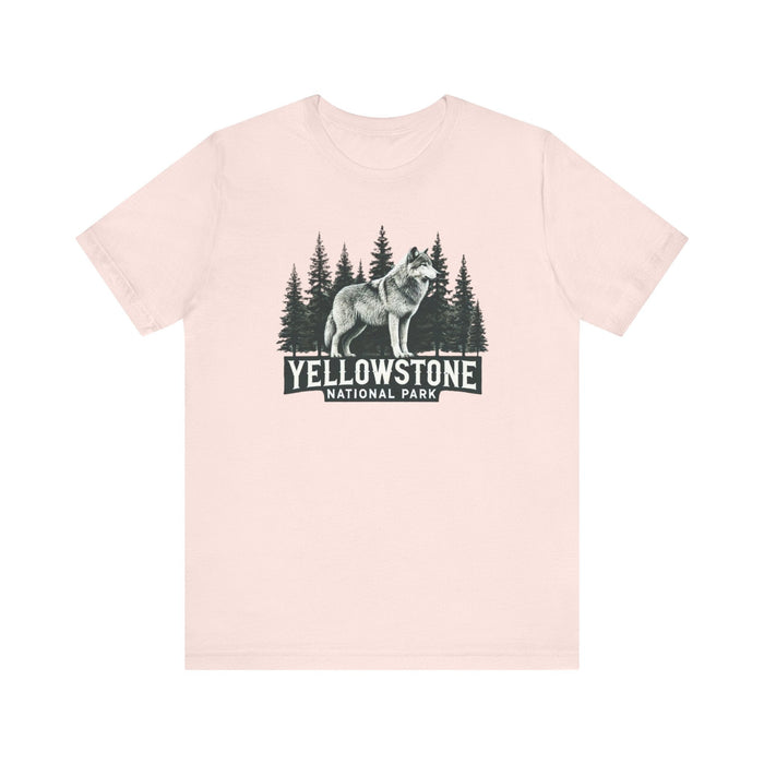 Printify T-Shirt Soft Pink / XS Yellowstone National Park Unisex Jersey Short Sleeve Tee Camping Tshirt Hiking Explore