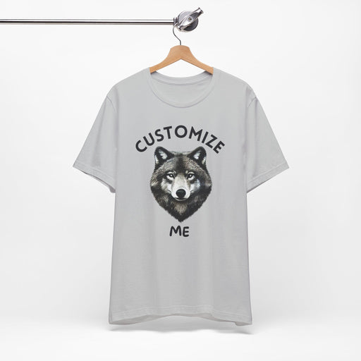 Printify T-Shirt Solid Athletic Grey / XS Custom Unisex Shirt Personalized Wolf T-Shirt Perfect Gift for Him or Her Custom Shirt, Gift for Him, Custom T Shirt, Personalized Shirt