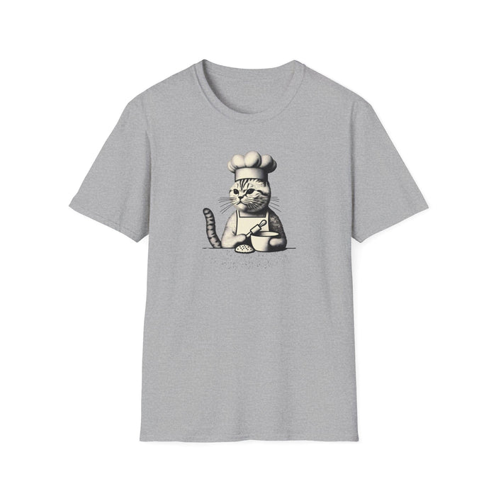 Printify T-Shirt Sport Grey / S Copy of Purrfect Chef Culinary Whiskers Adventures Tee | Cat Chef Foodie Lovers, Animal Lovers, Great Gift, Mom Gift, Dad Gift, Graphic Tshirt