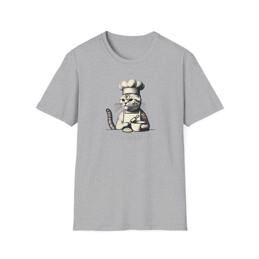 Printify T-Shirt Sport Grey / S Purrfect Chef Culinary Whiskers Adventures Tee | Cat Chef Foodie Lovers, Animal Lovers, Great Gift, Mom Gift, Dad Gift, Graphic Tshirt