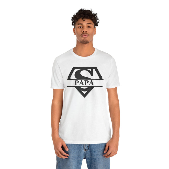 Printify T-Shirt Super Hero Papa - Unleash Your Super Dad Powers with Style! Great Comfortable Short Sleeve Crewneck Tshirt Great Dad Gift