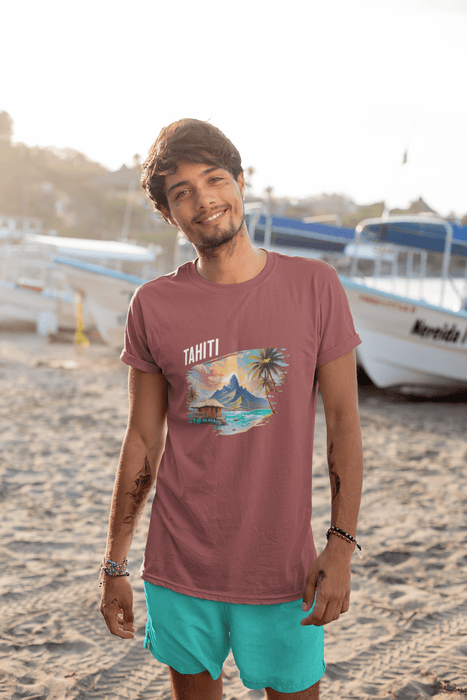 Printify T-Shirt Tahiti Vacation T-Shirt  Embrace Island Vibes  Description