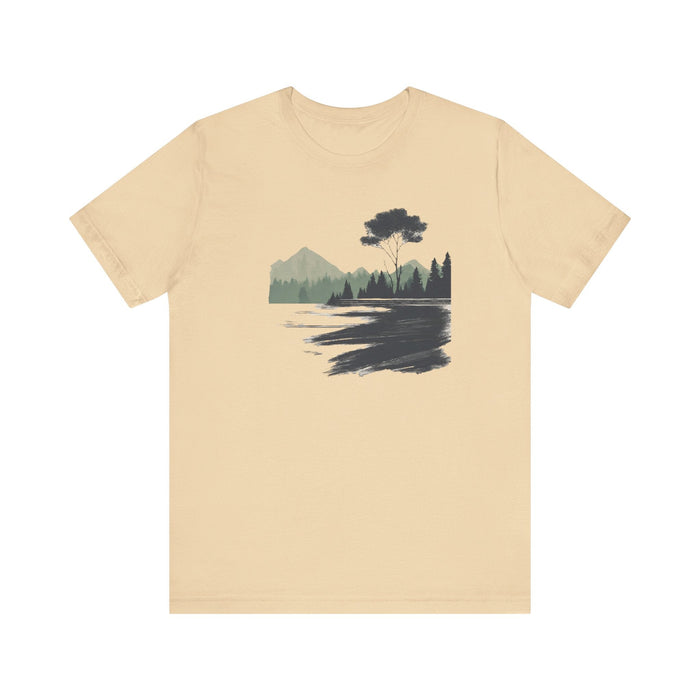 Printify T-Shirt The Great Outdoors Unisex Jersey Tee Great Gift Husband Gift Wife Gift, Camping, Hiking, Boyfriend Gift, Girlfriend Gift, Camping Shirt