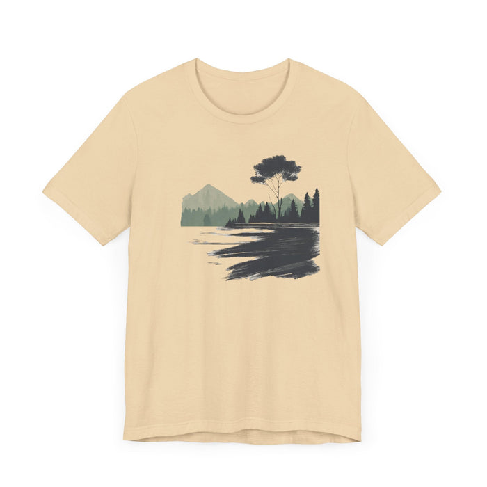 Printify T-Shirt The Great Outdoors Unisex Jersey Tee Great Gift Husband Gift Wife Gift, Camping, Hiking, Boyfriend Gift, Girlfriend Gift, Camping Shirt