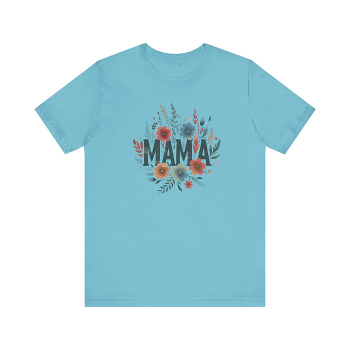 Printify T-Shirt Turquoise / S Boho Wildflower Mama: Embrace Nature in Style with our Comfy Tee!