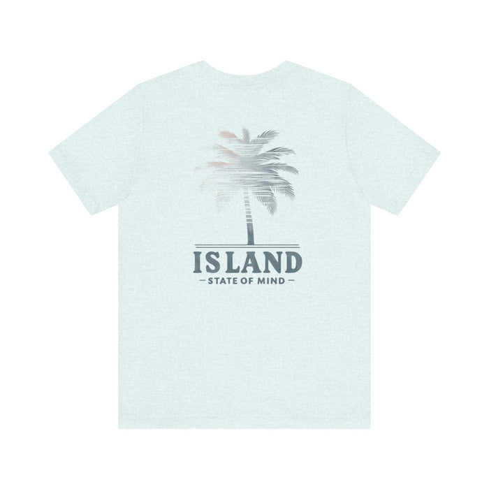 Printify T-Shirt Vacation Vibes: Unisex Island State of Mind Palm Tree Graphic Tee Great Gift Idea