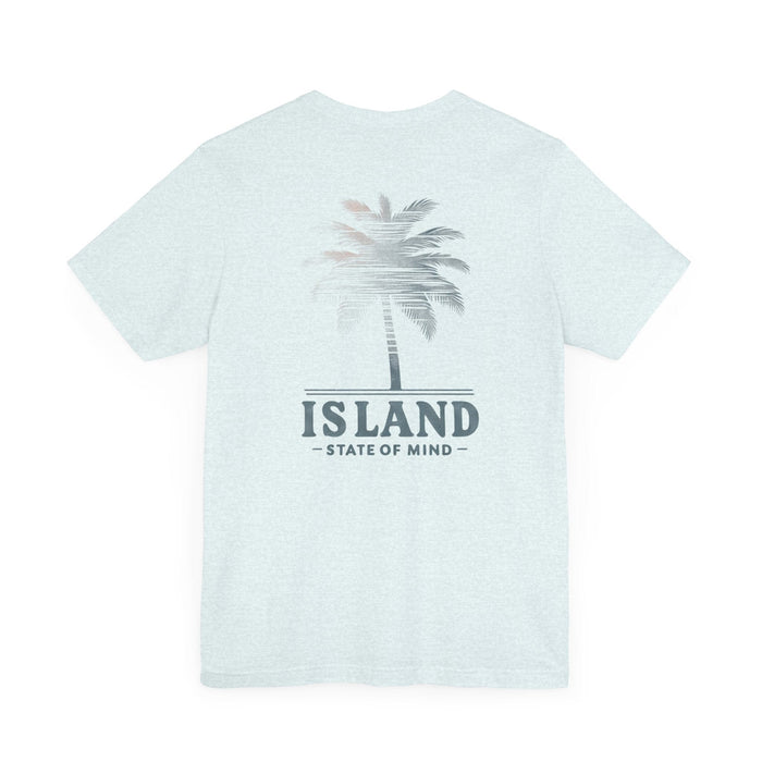 Printify T-Shirt Vacation Vibes: Unisex Island State of Mind Palm Tree Graphic Tee Great Gift Idea