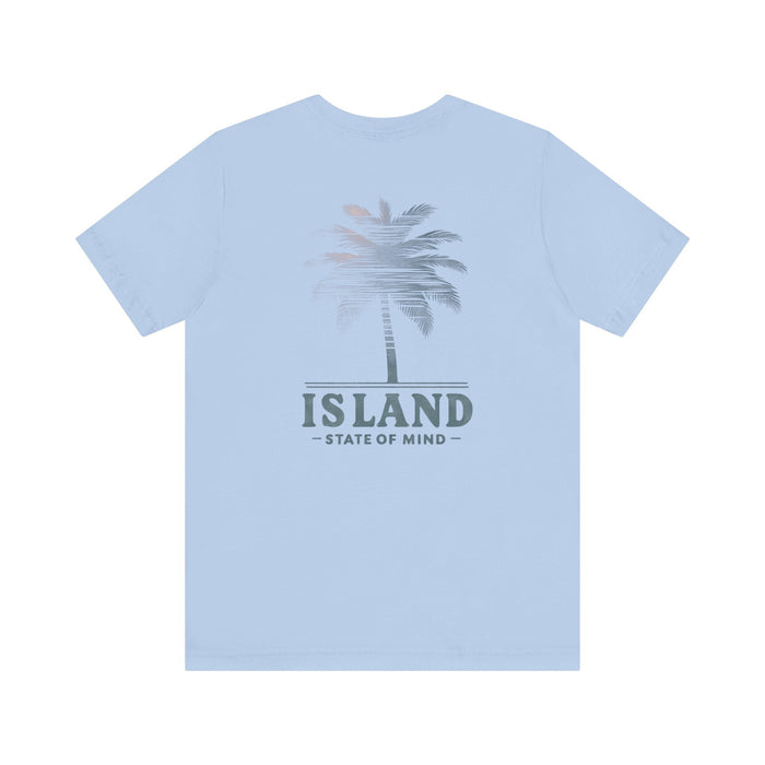 Printify T-Shirt Vacation Vibes: Unisex Island State of Mind Palm Tree Graphic Tee Great Gift Idea