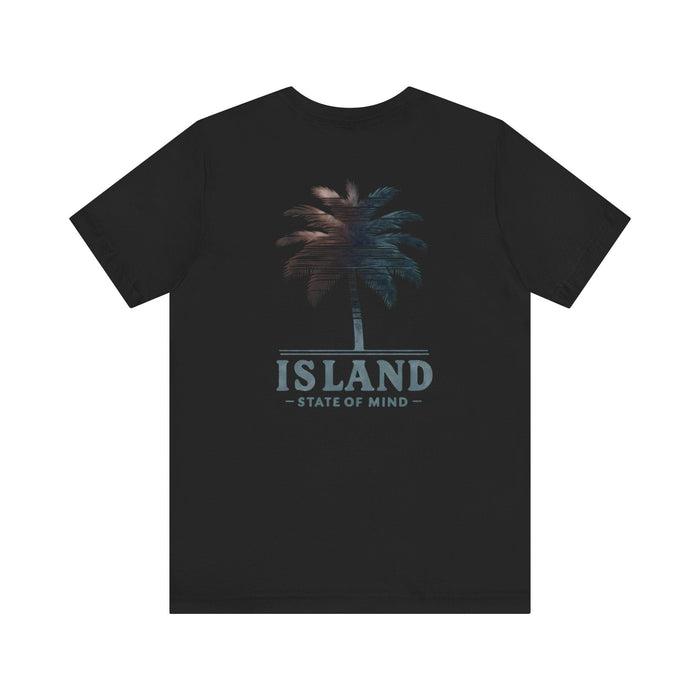 Printify T-Shirt Vacation Vibes: Unisex Island State of Mind Palm Tree Graphic Tee Great Gift Idea